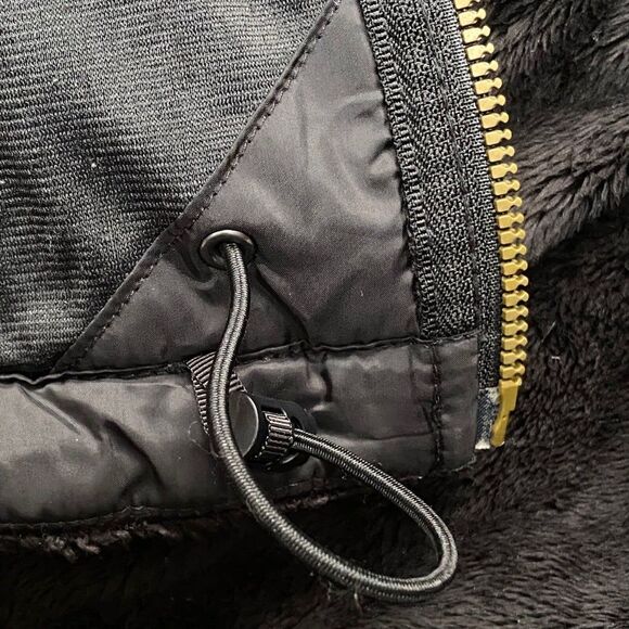 The North Face Osito Black Curry Gold fuzzy fleece jacket Women's Size Medium M - Picture 5 of 10